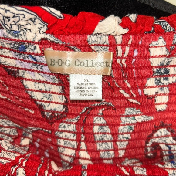 B.O.G Collective Jumpsuit XL‎ Red Floral Wide Leg - Picture 7 of 8